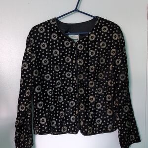 Carroll Reed Black and Gold Women's Cardigan